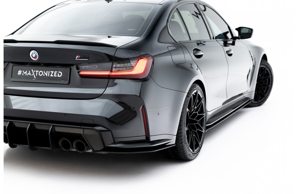 Street Pro Rear Side Splitters V.3 BMW M3 Sedan / Touring G80 / G81 - Black