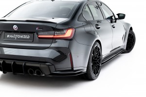 Street Pro Rear Side Splitters V.3 BMW M3 Sedan / Touring G80 / G81 - Black