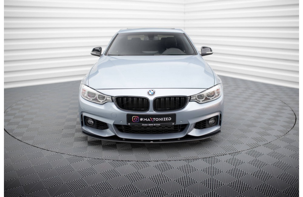 Street Pro Front Splitter BMW 4 Coupe / Gran Coupe / Cabrio M-Pack F32 / F36 / F33  - Black