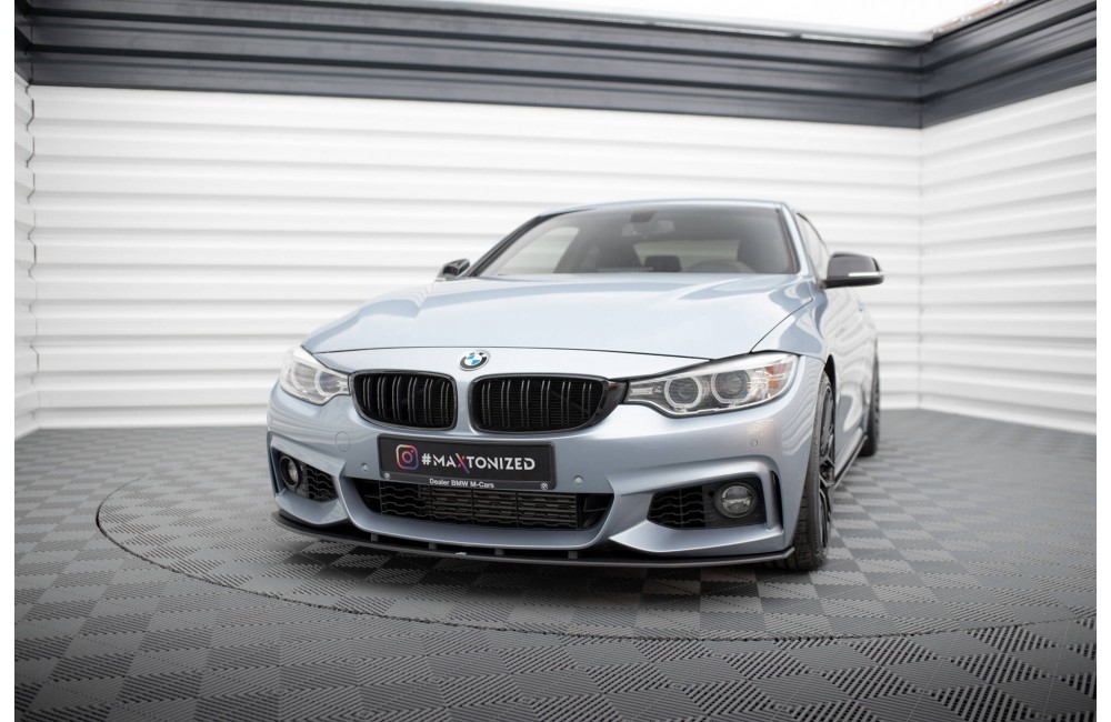 Street Pro Front Splitter BMW 4 Coupe / Gran Coupe / Cabrio M-Pack F32 / F36 / F33  - Black