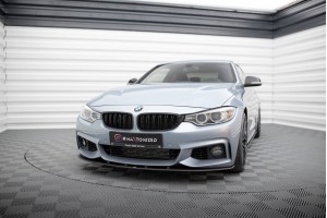 Street Pro Front Splitter BMW 4 Coupe / Gran Coupe / Cabrio M-Pack F32 / F36 / F33  - Black