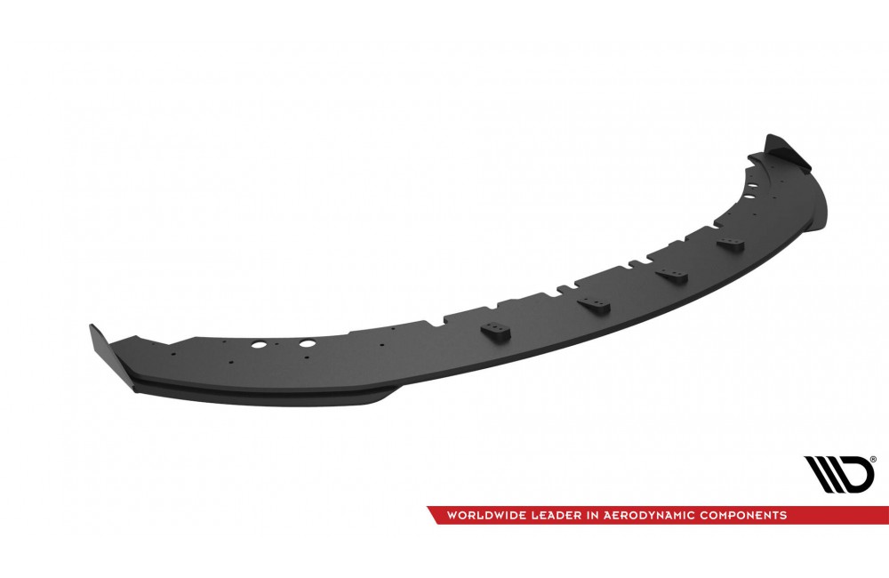 Street Pro Front Splitter + Flaps BMW 4 Coupe / Gran Coupe / Cabrio M-Pack F32 / F36 / F33  - Black + Gloss Flaps