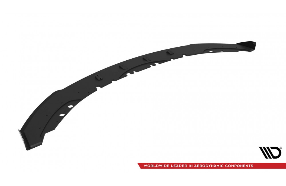 Street Pro Front Splitter + Flaps BMW 4 Coupe / Gran Coupe / Cabrio M-Pack F32 / F36 / F33  - Black + Gloss Flaps