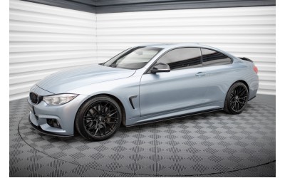 Street Pro Side Skirts Diffusers BMW 4 Coupe / Gran Coupe / Cabrio M-Pack F32 / F36 / F33  - Black