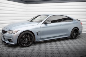Street Pro Side Skirts Diffusers + Flaps BMW 4 Coupe / Gran Coupe / Cabrio M-Pack F32 / F36 / F33 - Black + Gloss Flaps Street Pro Side Skirts Diffusers + Flaps BMW 4 Coupe / Gran Coupe / Cabrio M-Pack F32 / F36 / F33 - Black + Gloss Flaps