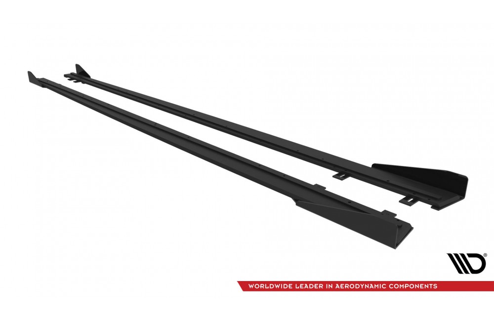 Street Pro Side Skirts Diffusers + Flaps BMW 4 Coupe / Gran Coupe / Cabrio M-Pack F32 / F36 / F33 - Black + Gloss Flaps Street Pro Side Skirts Diffusers + Flaps BMW 4 Coupe / Gran Coupe / Cabrio M-Pack F32 / F36 / F33 - Black + Gloss Flaps