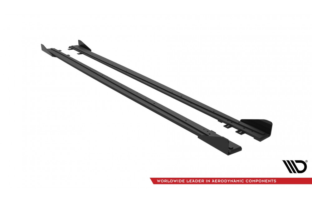 Street Pro Side Skirts Diffusers + Flaps BMW 4 Coupe / Gran Coupe / Cabrio M-Pack F32 / F36 / F33 - Black + Gloss Flaps Street Pro Side Skirts Diffusers + Flaps BMW 4 Coupe / Gran Coupe / Cabrio M-Pack F32 / F36 / F33 - Black + Gloss Flaps