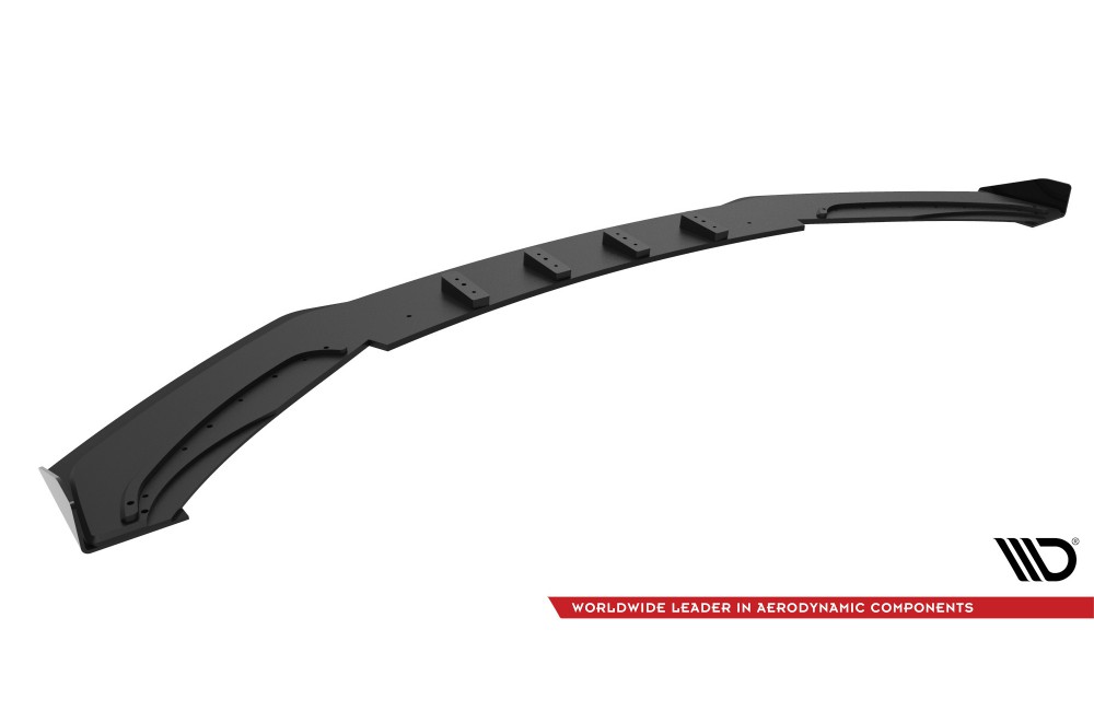 Street Pro Front Splitter + Flaps BMW 4 Gran Coupe F36 - Black + Gloss Flaps