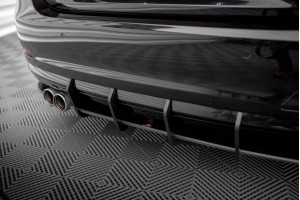 Street Pro Rear Side Splitters + Flaps BMW 4 Gran Coupe F36 - Black + Gloss Flaps