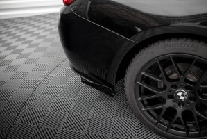 Street Pro Rear Side Splitters + Flaps BMW 4 Gran Coupe F36 - Black + Gloss Flaps