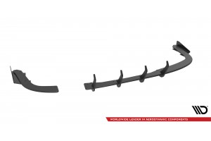 Street Pro Rear Side Splitters + Flaps BMW 4 Gran Coupe F36 - Black + Gloss Flaps