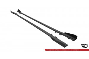 Street Pro Side Skirts Diffusers + Flaps BMW 4 Gran Coupe F36 - Black + Gloss Flaps