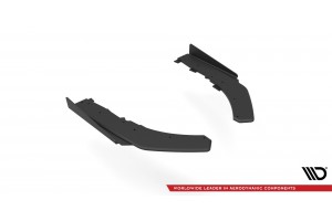 Street Pro Rear Side Splitters + Flaps BMW 4 M-Pack G22 / G23 / G22 Facelift / G23 Facelift - Black + Gloss Flaps