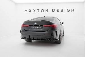 Street Pro Rear Side Splitters + Flaps BMW M440i  G22 / G23 / G22 Facelift / G23 Facelift - Black + Gloss Flaps