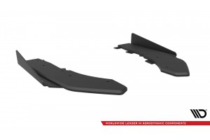 Street Pro Rear Side Splitters + Flaps BMW M440i  G22 / G23 / G22 Facelift / G23 Facelift - Black + Gloss Flaps