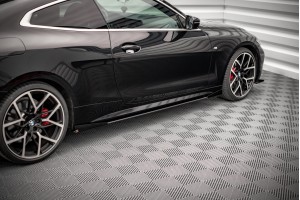 Street Pro Side Skirts Diffusers + Flaps BMW 4 M-Pack / M440i G22 / G23 / G22 Facelift / G23 Facelift - Black + Gloss Flaps Street Pro Side Skirts Diffusers + Flaps BMW 4 M-Pack / M440i G22 / G23 / G22 Facelift / G23 Facelift - Black + Gloss Flaps