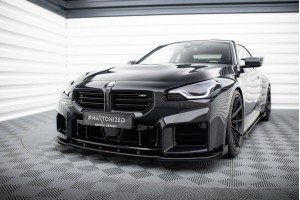 Street Pro Front Splitter V.1 + Flaps BMW M2 G87 - Black + Gloss Flaps
