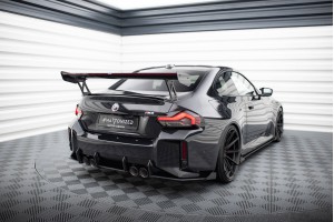 Street Pro Rear Side Splitters V.1 + Flaps BMW M2 G87 - Black + Gloss Flaps