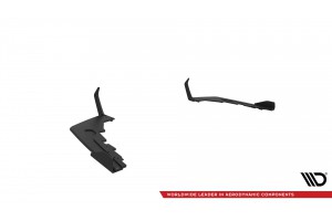 Street Pro Rear Side Splitters V.1 + Flaps BMW M2 G87 - Black + Gloss Flaps