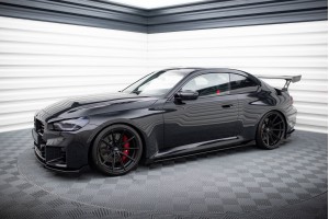 Street Pro Side Skirts Diffusers V.1 + Flaps BMW M2 G87 - Black + Gloss Flaps Street Pro Side Skirts Diffusers V.1 + Flaps BMW M2 G87 - Black + Gloss Flaps