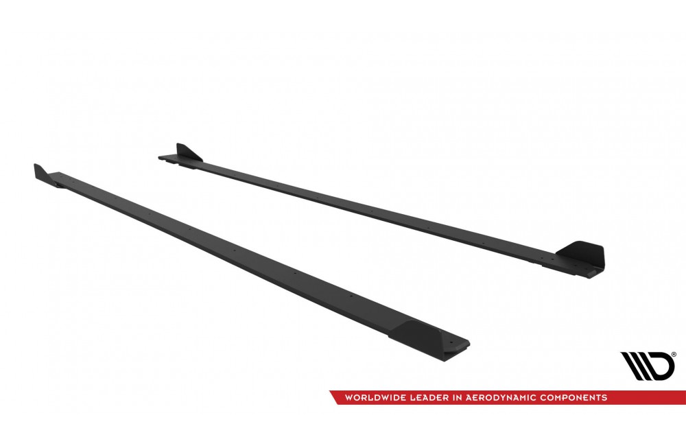 Street Pro Side Skirts Diffusers V.1 + Flaps BMW M2 G87 - Black + Gloss Flaps Street Pro Side Skirts Diffusers V.1 + Flaps BMW M2 G87 - Black + Gloss Flaps
