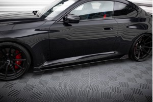 Street Pro Side Skirts Diffusers V.2 BMW M2 G87 - Black-Red