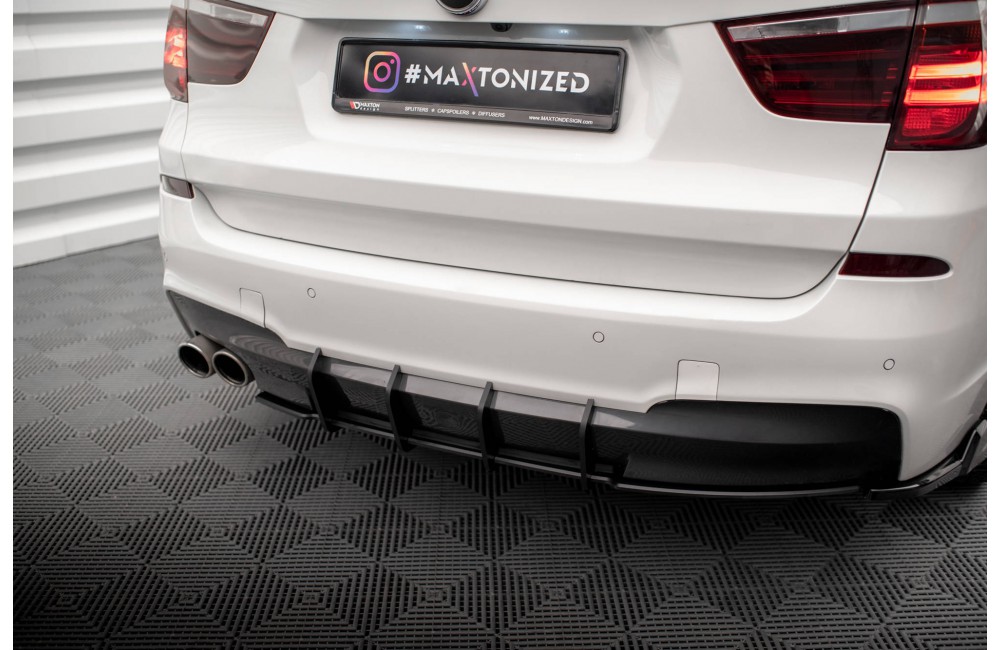 Street Pro Rear Diffuser BMW X3 M-Pack F25 - Black