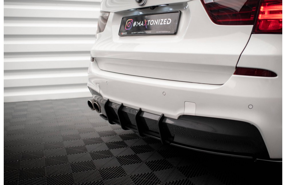 Street Pro Rear Diffuser BMW X3 M-Pack F25 - Black