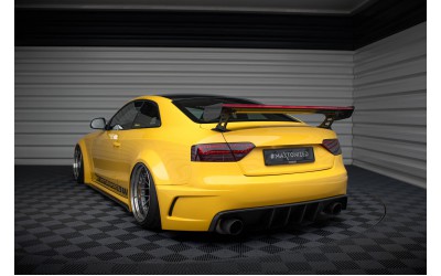 Carbon Spoiler With External Brackets Uprights + LED Audi A5 Coupe 8T