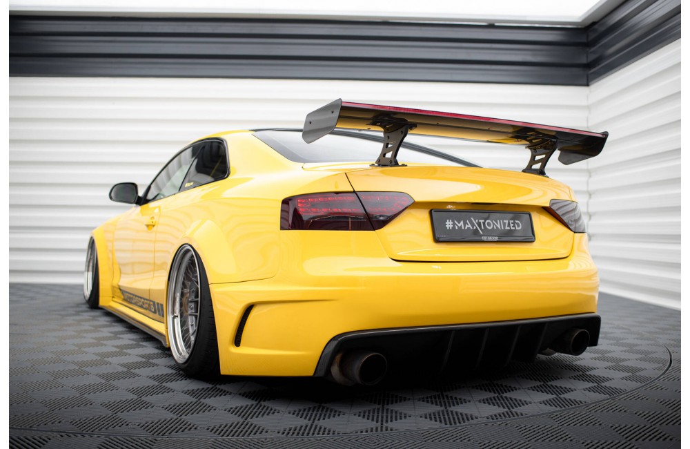 Carbon Spoiler With Internal Brackets Uprights + LED Audi A5 Coupe 8T Carbon Spoiler With Internal Brackets Uprights + LED Audi A5 Coupe 8T