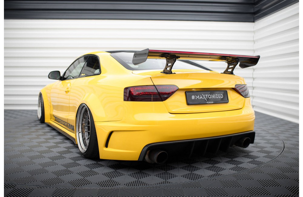 Carbon Spoiler With Internal Brackets Uprights + LED Audi A5 Coupe 8T Carbon Spoiler With Internal Brackets Uprights + LED Audi A5 Coupe 8T
