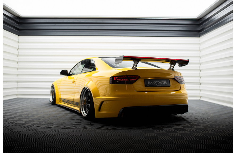 Carbon Spoiler With Internal Brackets Uprights + LED Audi A5 Coupe 8T Carbon Spoiler With Internal Brackets Uprights + LED Audi A5 Coupe 8T