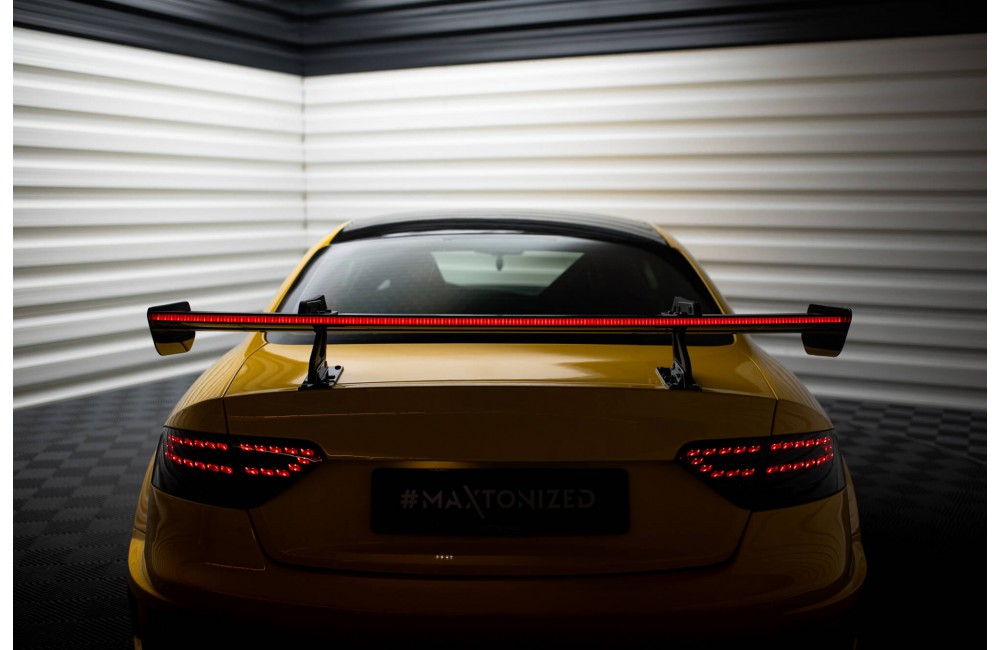 Carbon Spoiler With Upper Swan Mounting + LED Audi A5 Coupe 8T Carbon Spoiler With Upper Swan Mounting + LED Audi A5 Coupe 8T