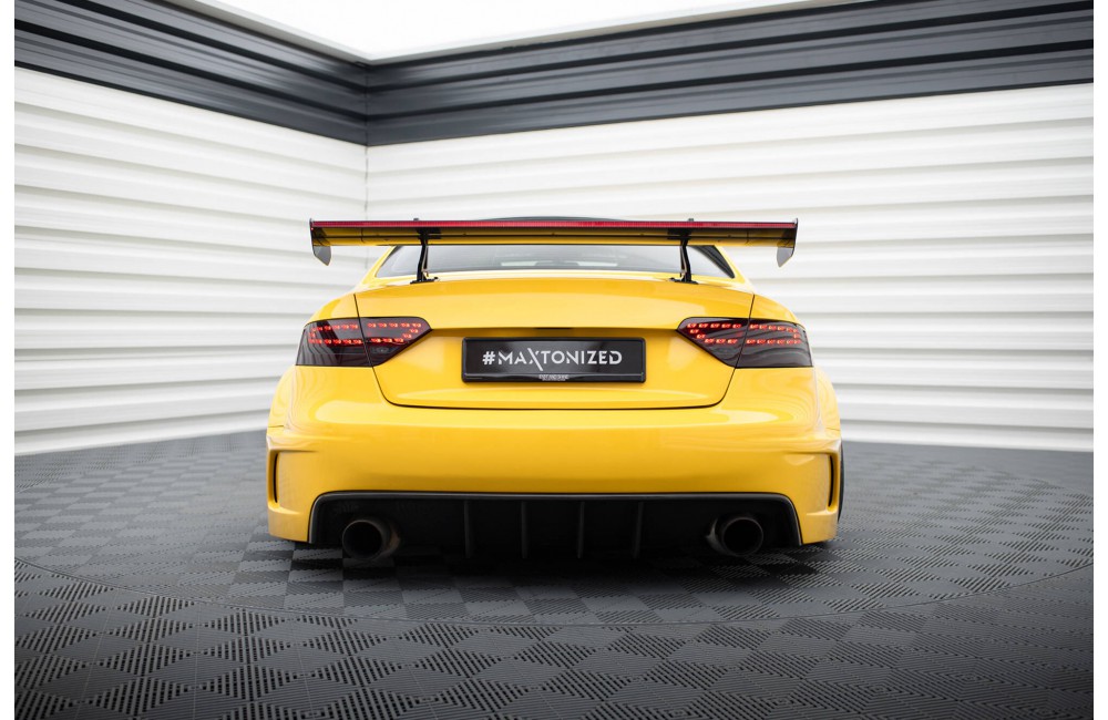 Carbon Spoiler With Upper Swan Mounting + LED Audi A5 Coupe 8T Carbon Spoiler With Upper Swan Mounting + LED Audi A5 Coupe 8T