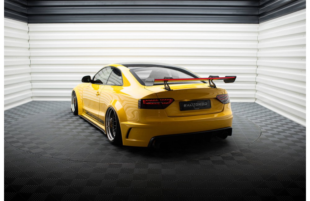 Carbon Spoiler With Upper Swan Mounting + LED Audi A5 Coupe 8T Carbon Spoiler With Upper Swan Mounting + LED Audi A5 Coupe 8T