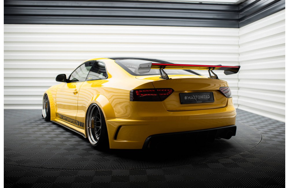 Carbon Spoiler With Upper Swan Mounting + LED Audi A5 Coupe 8T Carbon Spoiler With Upper Swan Mounting + LED Audi A5 Coupe 8T