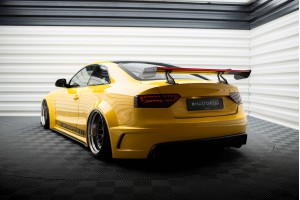 Carbon Spoiler With Upper Swan Mounting + LED Audi A5 Coupe 8T Carbon Spoiler With Upper Swan Mounting + LED Audi A5 Coupe 8T