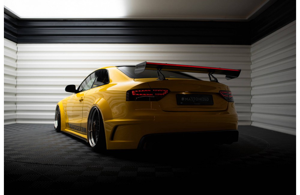 Carbon Spoiler With Upper Swan Mounting + LED Audi A5 Coupe 8T Carbon Spoiler With Upper Swan Mounting + LED Audi A5 Coupe 8T