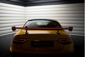 Carbon Spoiler With Upper Swan Mounting + LED Audi A5 Coupe 8T Carbon Spoiler With Upper Swan Mounting + LED Audi A5 Coupe 8T