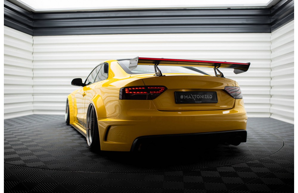 Carbon Spoiler With Upper Swan Mounting + LED Audi A5 Coupe 8T Carbon Spoiler With Upper Swan Mounting + LED Audi A5 Coupe 8T