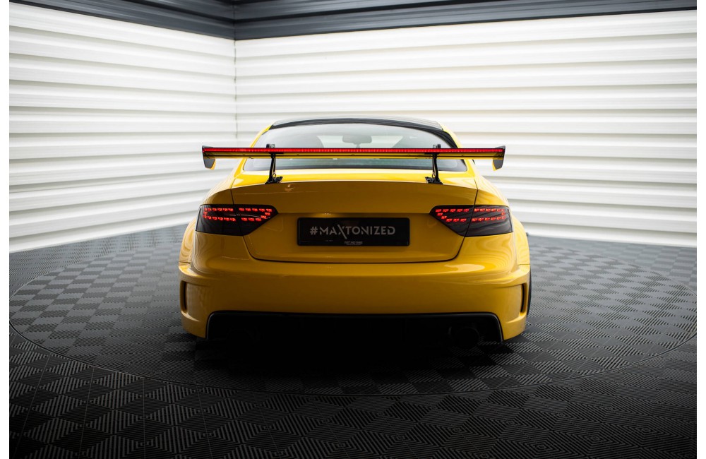 Carbon Spoiler With Upper Swan Mounting + LED Audi A5 Coupe 8T Carbon Spoiler With Upper Swan Mounting + LED Audi A5 Coupe 8T