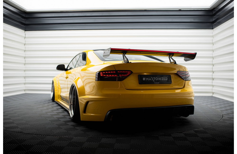 Carbon Spoiler With Upper Swan Mounting + LED Audi A5 Coupe 8T Carbon Spoiler With Upper Swan Mounting + LED Audi A5 Coupe 8T