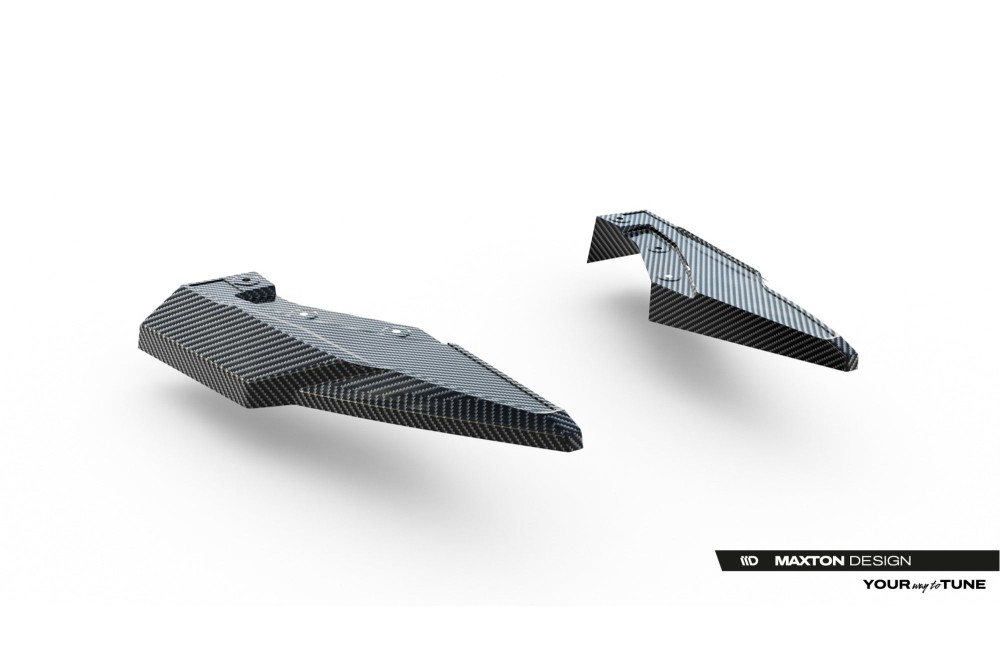 Prepreg Carbon Fiber Rear Side Splitters Audi Q8 S-Line Mk1 Facelift