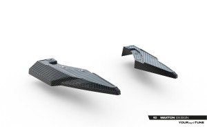 Prepreg Carbon Fiber Rear Side Splitters Audi Q8 S-Line Mk1 Facelift