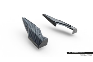 Prepreg Carbon Fiber Rear Side Splitters Audi Q8 S-Line Mk1 Facelift
