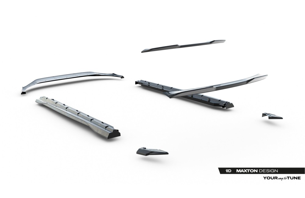 Set of Prepreg Carbon Splitters Audi Q8 S-Line Mk1 Facelift