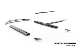 Set of Prepreg Carbon Splitters Audi Q8 S-Line Mk1 Facelift