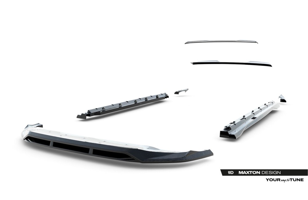 Set of Prepreg Carbon Splitters Audi Q8 S-Line Mk1 Facelift