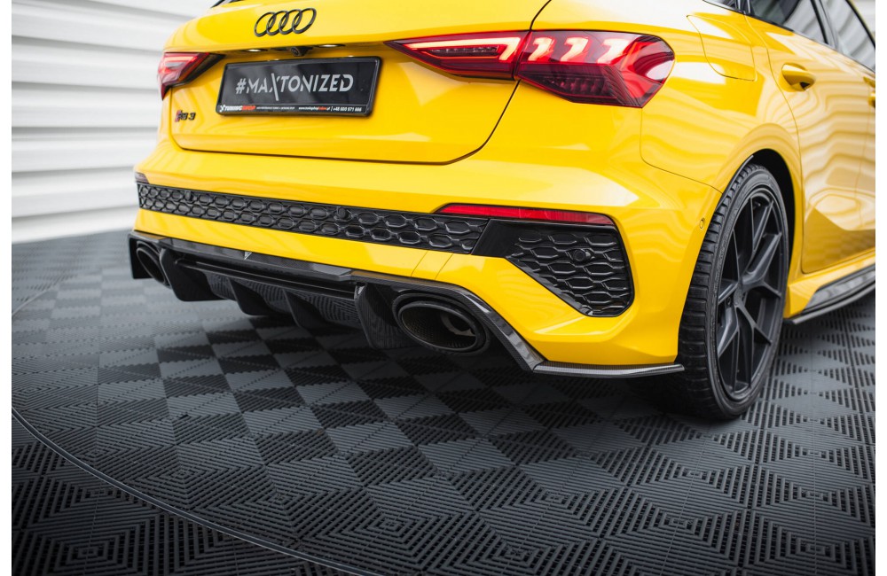 Prepreg Carbon Fiber Rear Side Splitters Audi RS3 Sportback 8Y Prepreg Carbon Fiber Rear Side Splitters Audi RS3 Sportback 8Y