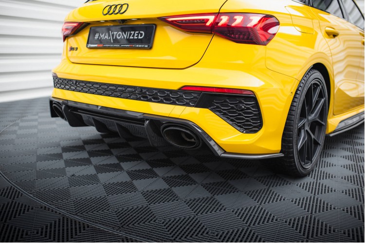 Prepreg Carbon Fiber Πίσω Πλευρικοί Splitters Audi RS3 Sportback 8Y